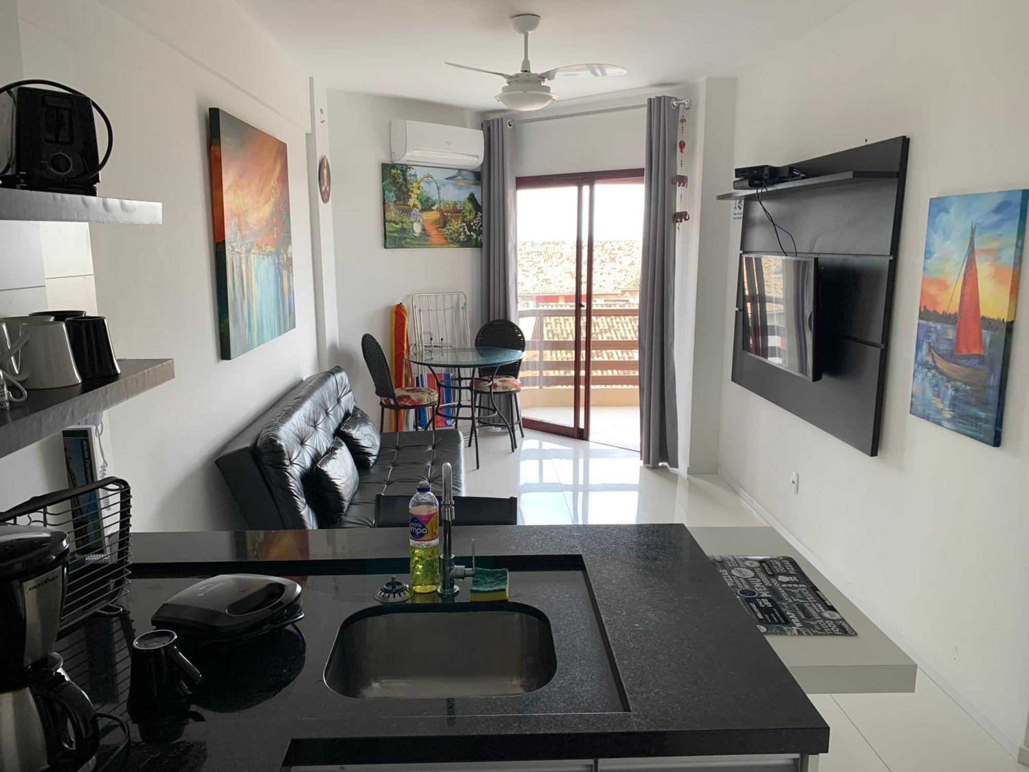 Apartamento Com Vista Do Mar Em Residencial Com Piscina Florianópolis Dış mekan fotoğraf